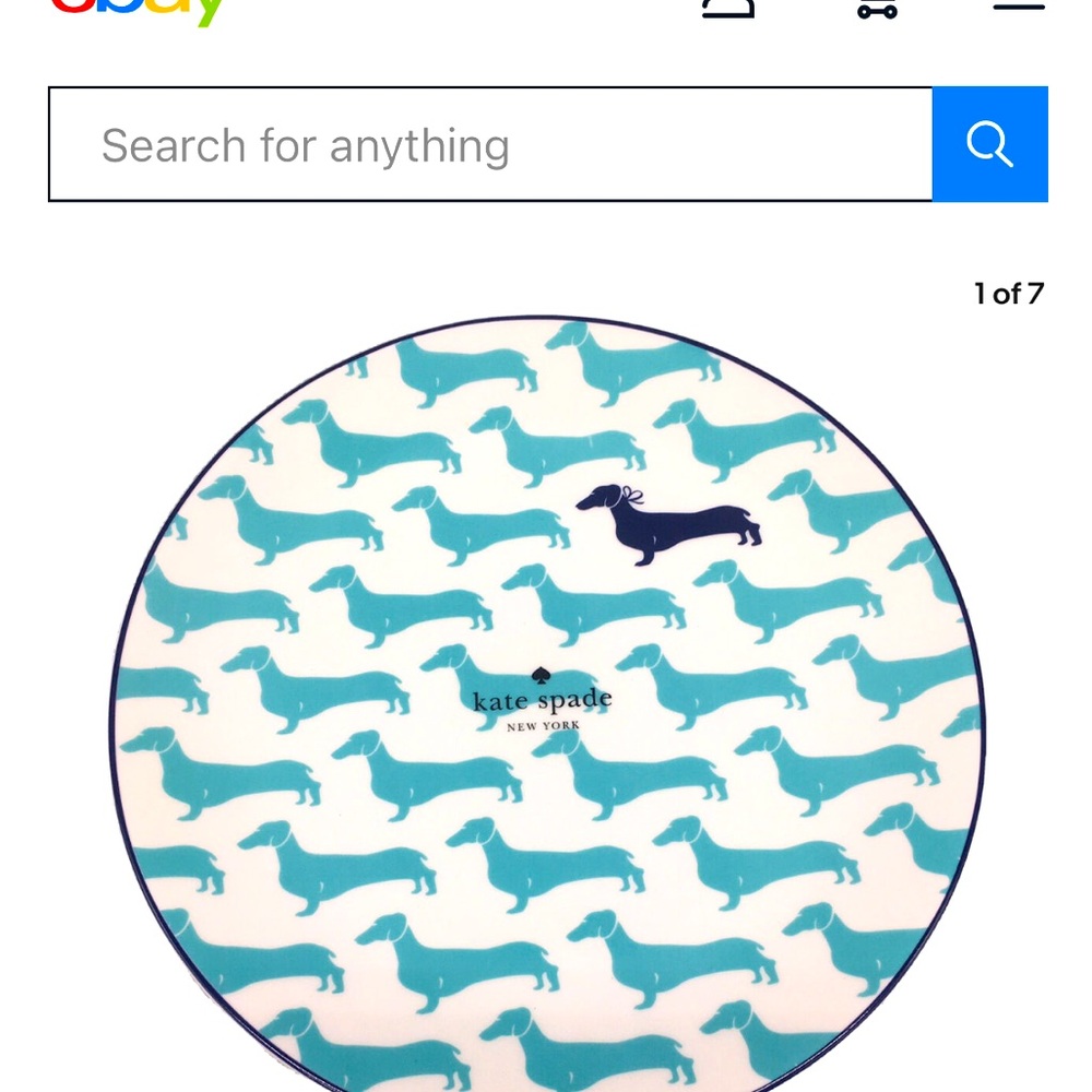 Kate Spade Dachshund Print Plate